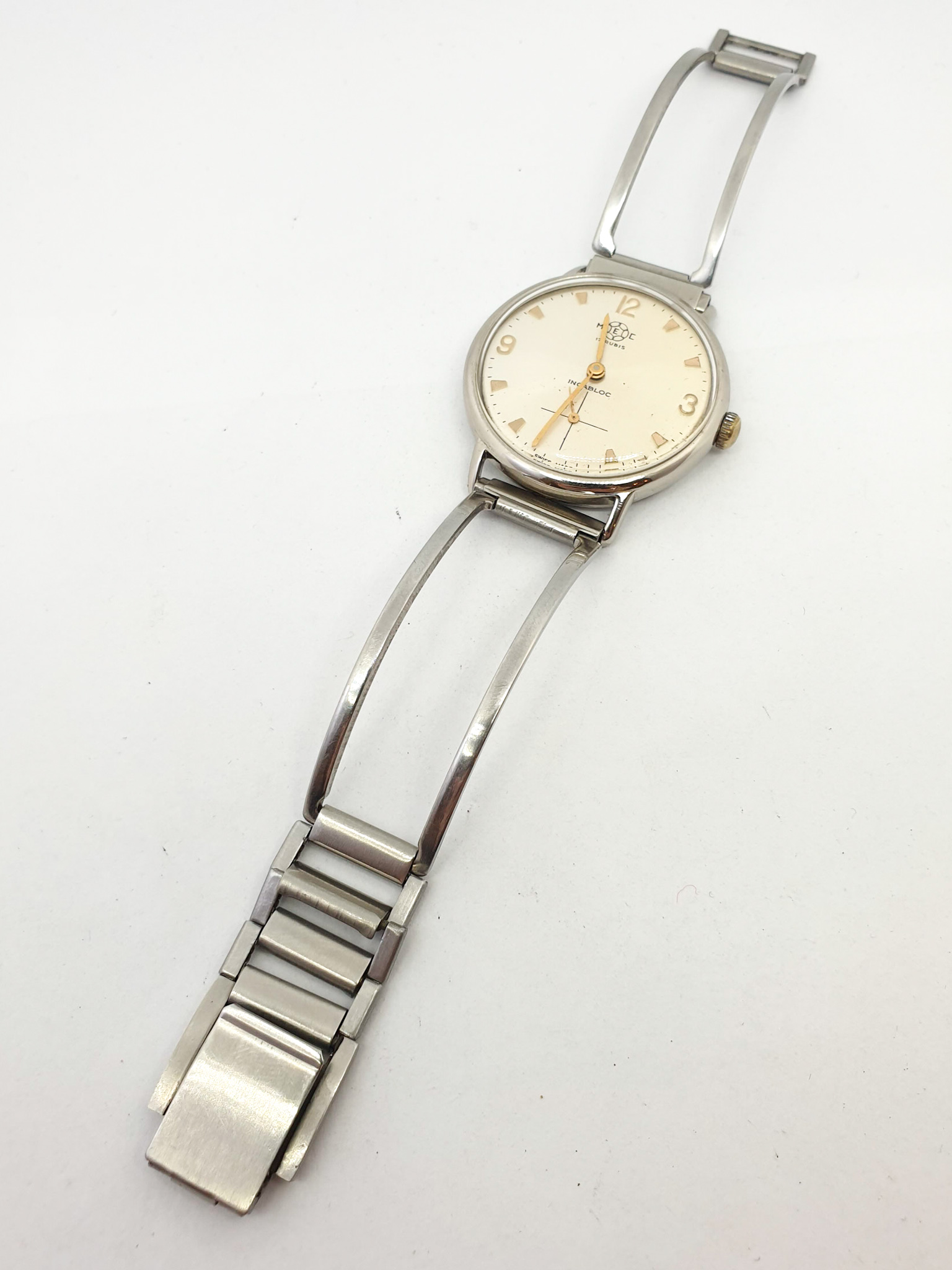 Orologio MEC cal AS 1130 Vintage acciaio Uomo 325vv18 - immagine 6