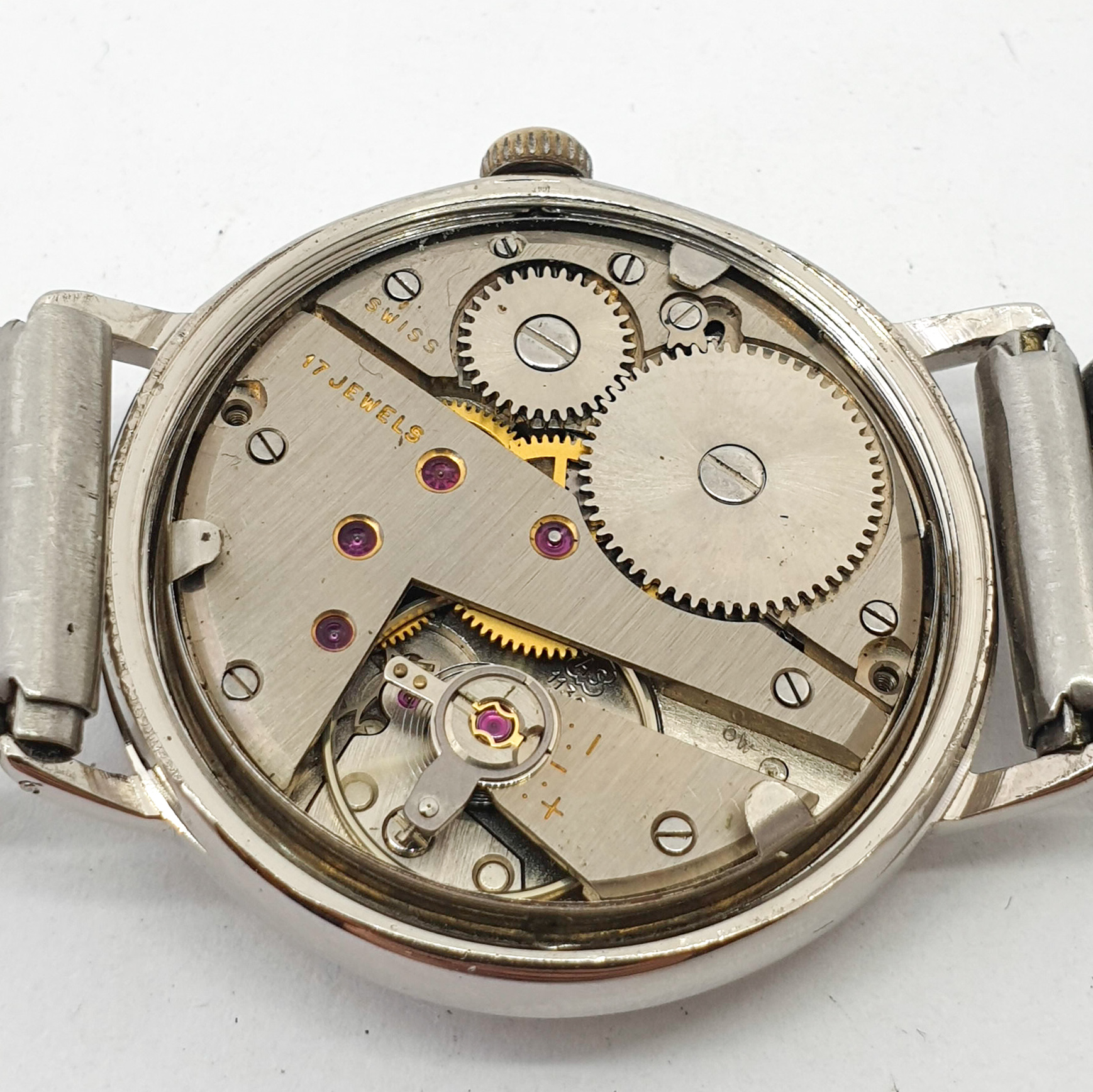Orologio MEC cal AS 1130 Vintage acciaio Uomo 325vv18 - immagine 9