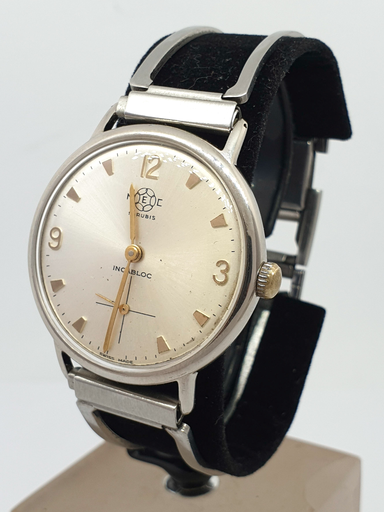 Orologio MEC cal AS 1130 Vintage acciaio Uomo 325vv18 - immagine 2