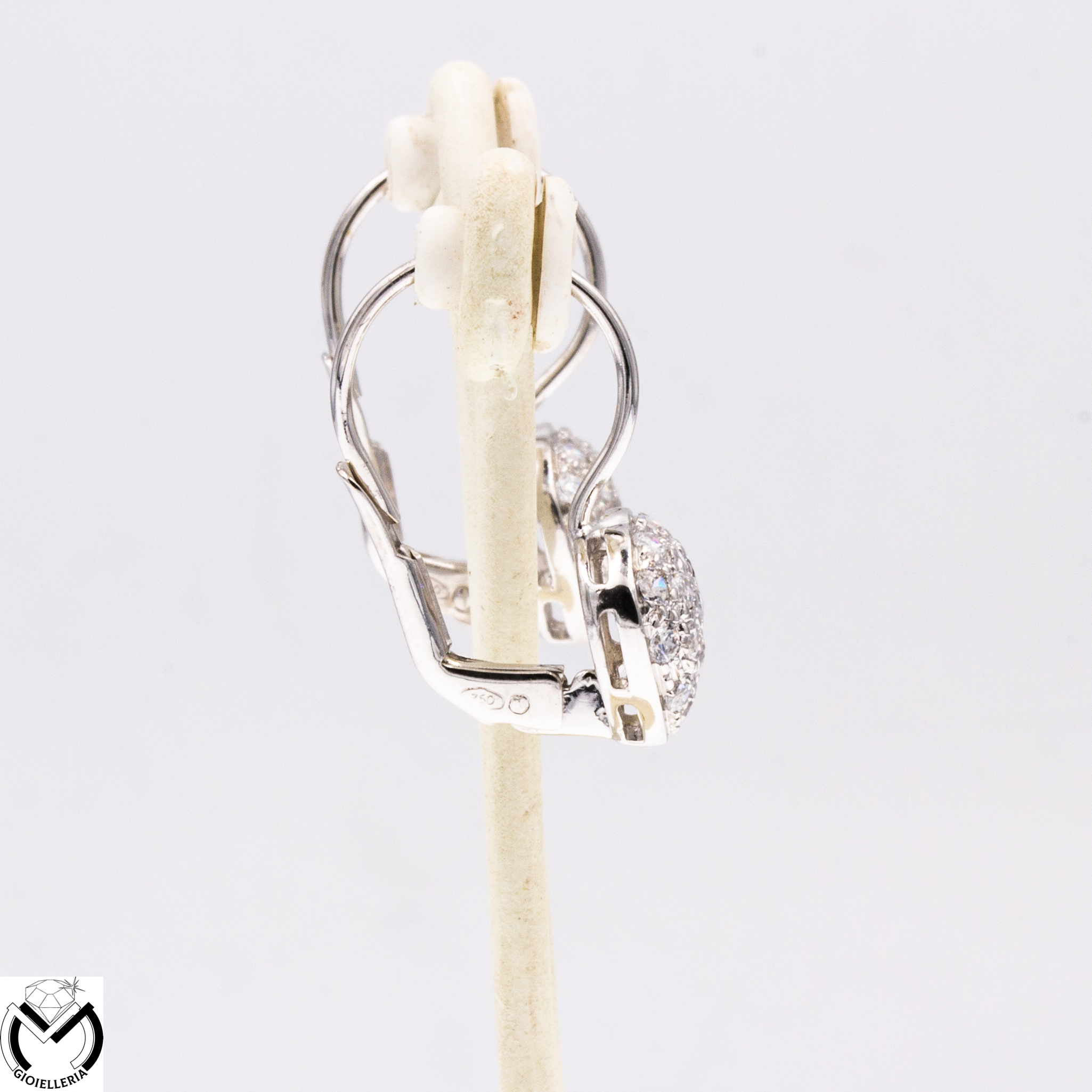 12906円 【予約中！】 アクセサリー ネックレス ハートペンダントイヤリングホワイトｋｔピンクゴールドcuore orecchini pendente zirconi bianchi placcato oro 750 18 kt rosa o1986