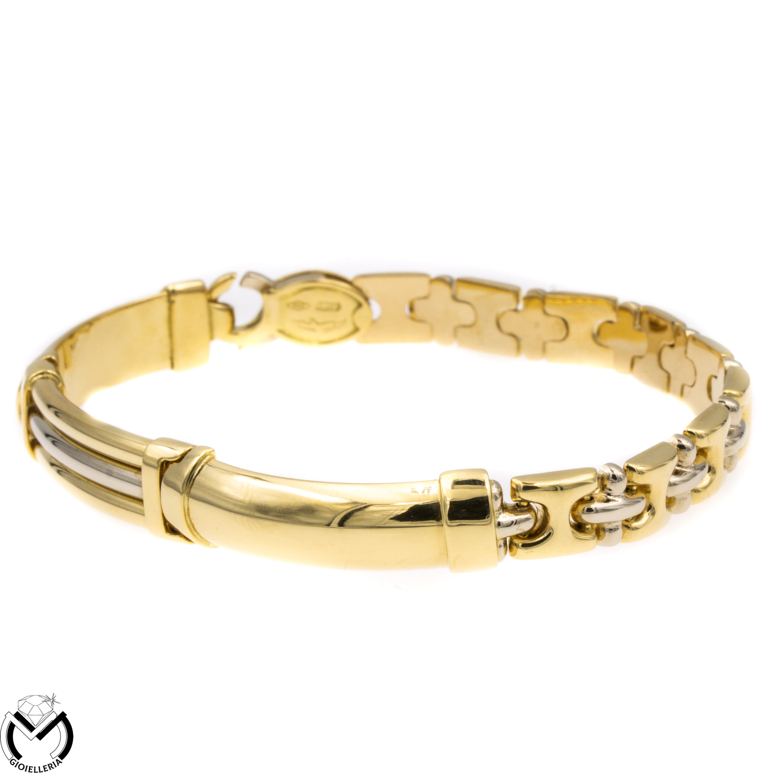 Bracciale Targa Unisex Ragazzo Ragazza Oro Giallo 18 KT Ct 750 3,50 Gr -  Gioielleria Arte Oro