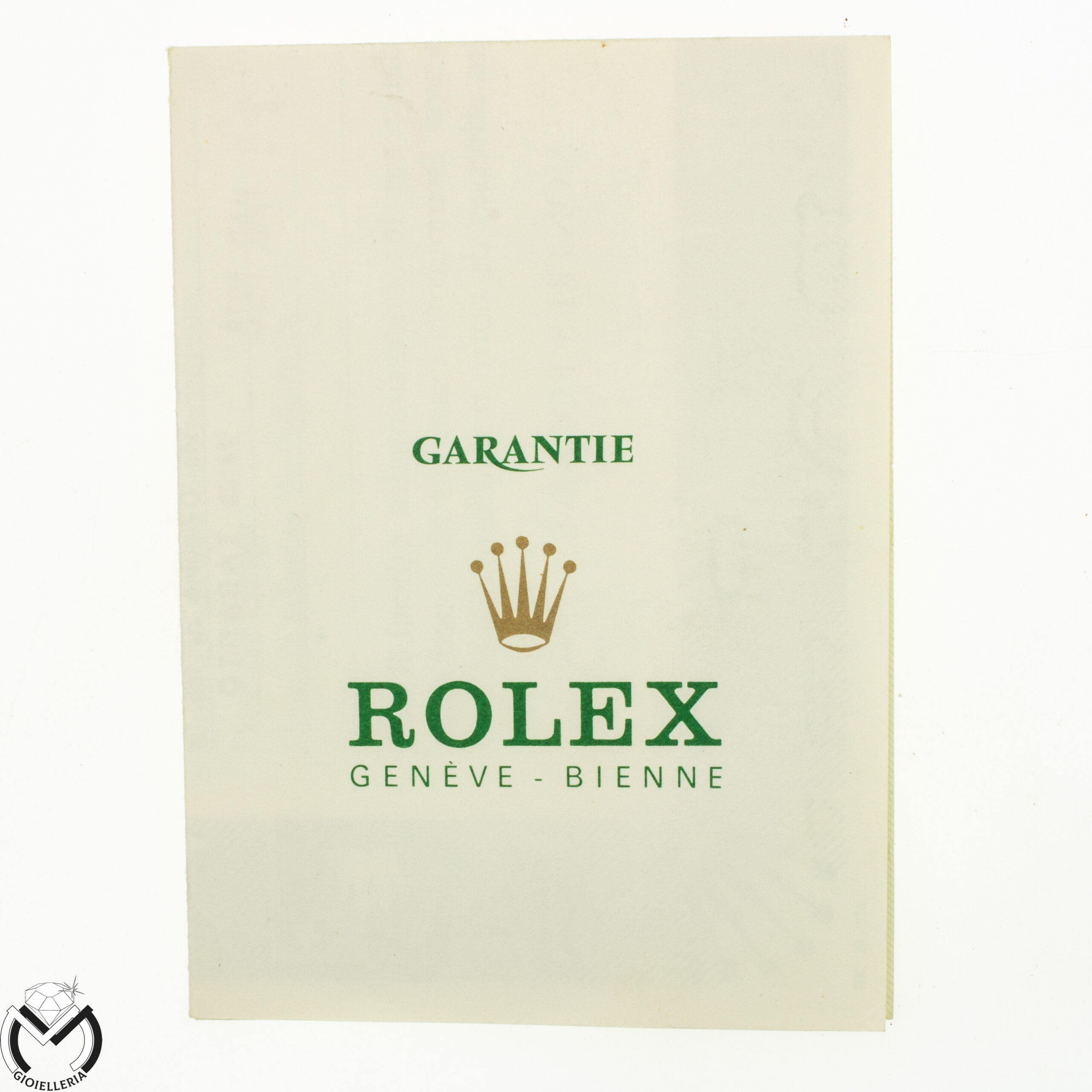 Certificato di hot sale garanzia rolex