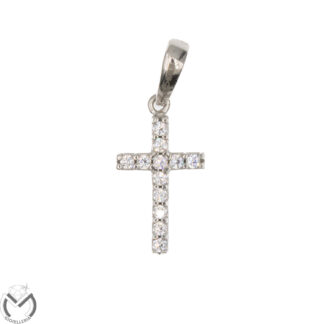 Pendaglio oro bianco 18 kt 750 zirconi -449/ST-