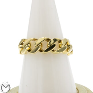 Anello in oro giallo 18 Kt 750 cubana grumetta -143/VV-
