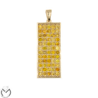 Pendaglio oro giallo 14 kt 585 diamanti Fancy 1,09 ct -319/VE-