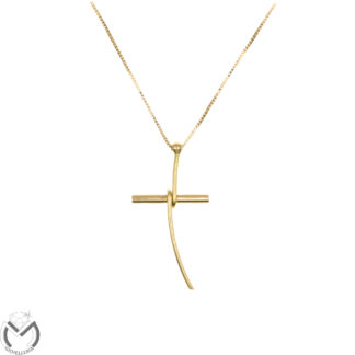 Collana in oro giallo con croce 18 Kt 750 -317/VE-