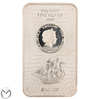 LINGOTTO Argento Puro 999 100 gr 5 Dollars Elizabeth II -595/ST-