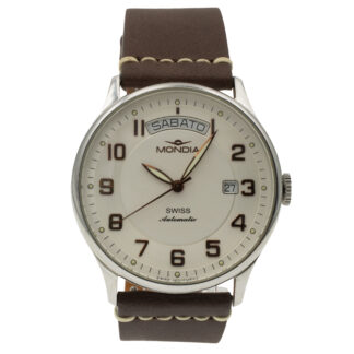 Orologio MONDIA Grande Montre Automatic 0674 Automatico ETA 2834-2 pelle uomo 68vv26