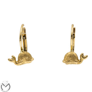 Orecchini oro giallo 18 kt 750 balene -431/VE-