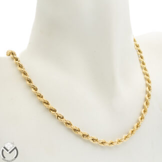 Collana in oro giallo 18 Kt 750 maglia corda -782/ST-