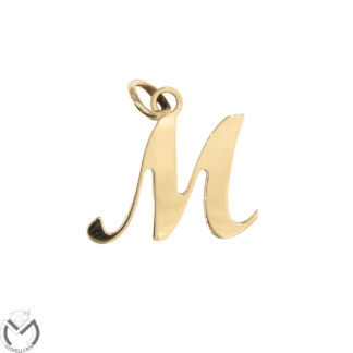 Pendaglio oro giallo 18 kt 750 lettera M -588/VE-