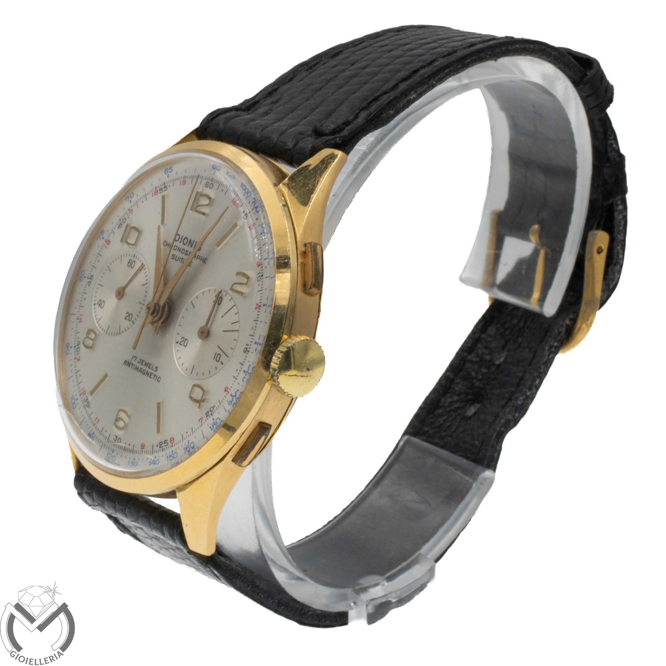 Orologio Cronografo DIONIS L248 Oro 18 kt 750 carica manuale uomo 308vv26 - immagine 3