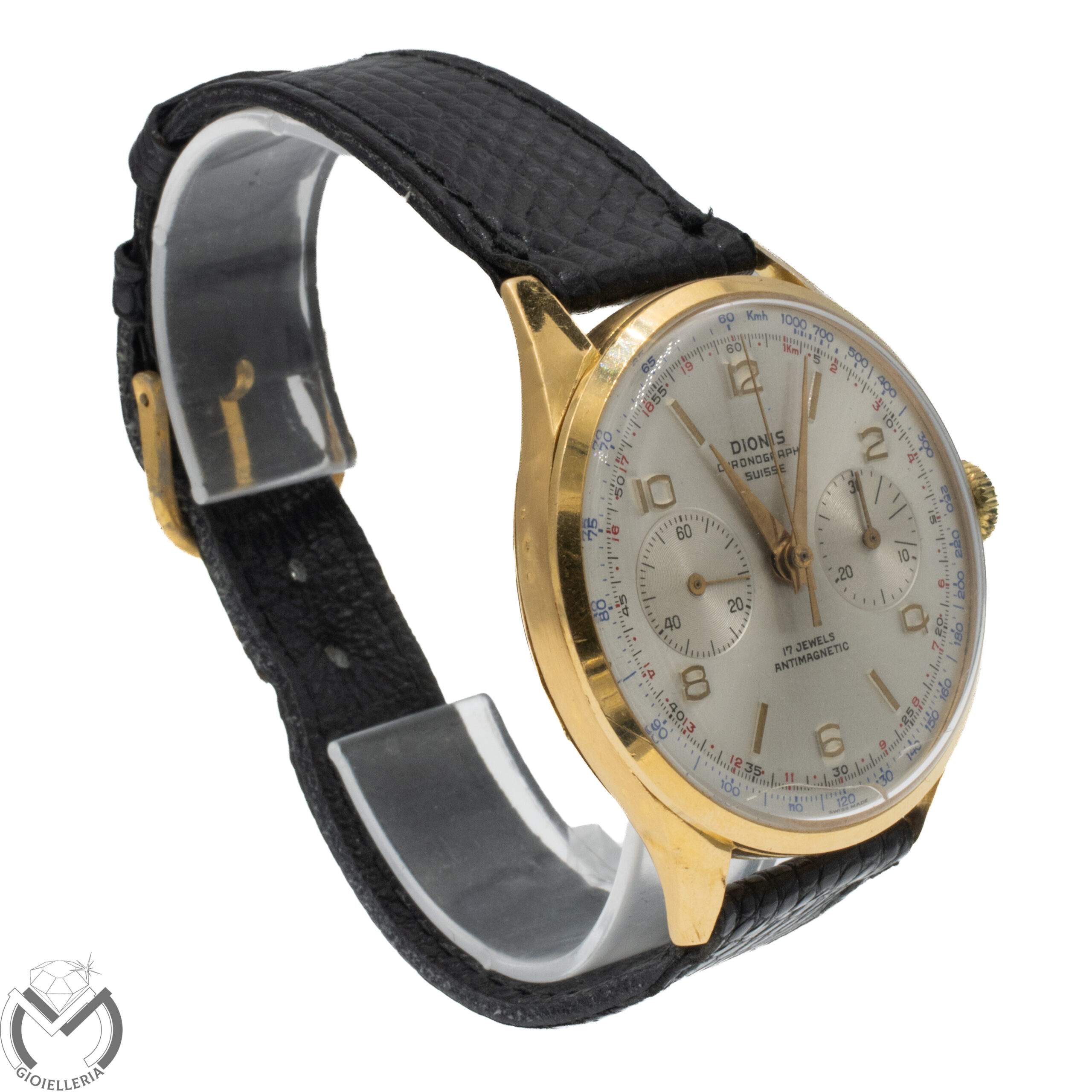 Orologio Cronografo DIONIS L248 Oro 18 kt 750 carica manuale uomo 308vv26 - immagine 4