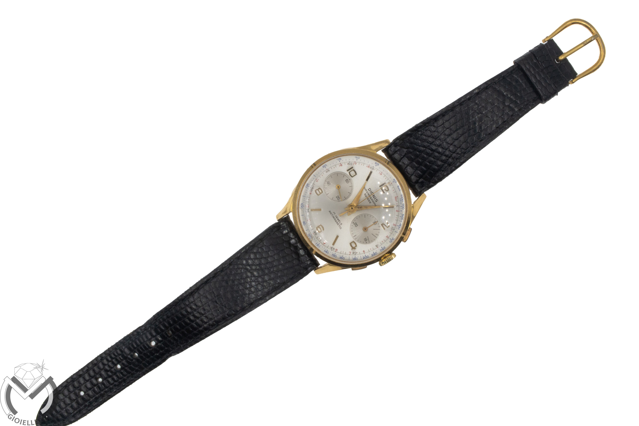Orologio Cronografo DIONIS L248 Oro 18 kt 750 carica manuale uomo 308vv26 - immagine 6