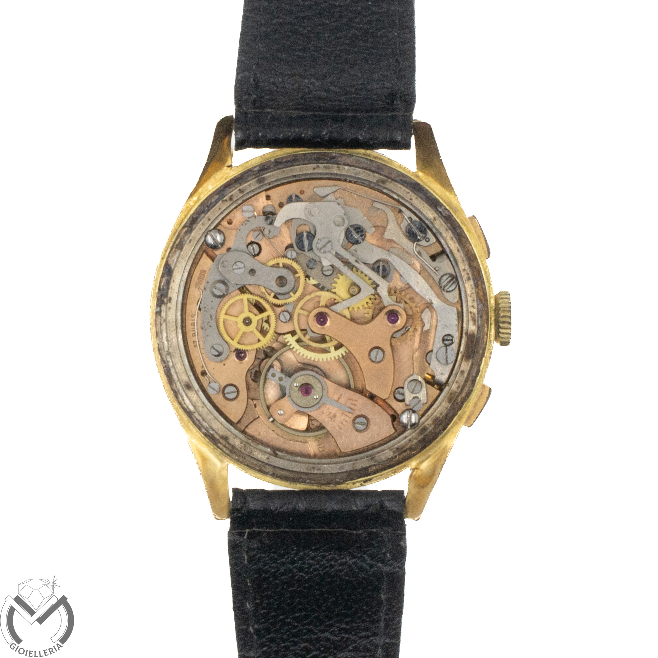 Orologio Cronografo DIONIS L248 Oro 18 kt 750 carica manuale uomo 308vv26 - immagine 8