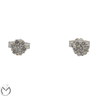 Orecchini oro bianco 18 kt 750 diamanti 0,32 ct -298/vv-