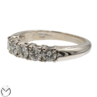 Anello veretta Riviera RECARLO RE CARLO oro bianco 18 Kt 750 diamanti 0,94 ct -301/vv-