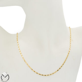Collana in oro giallo 18 Kt 750 piastrine -636/VE-