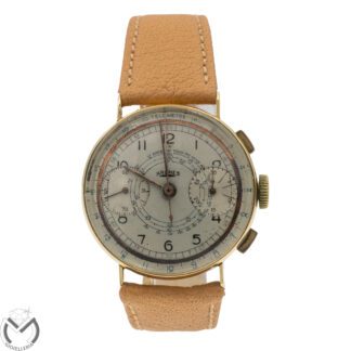 Orologio Cronografo ARCHES Vintage Landeron 39 Oro 18 kt 750 carica manuale uomo 308vv26