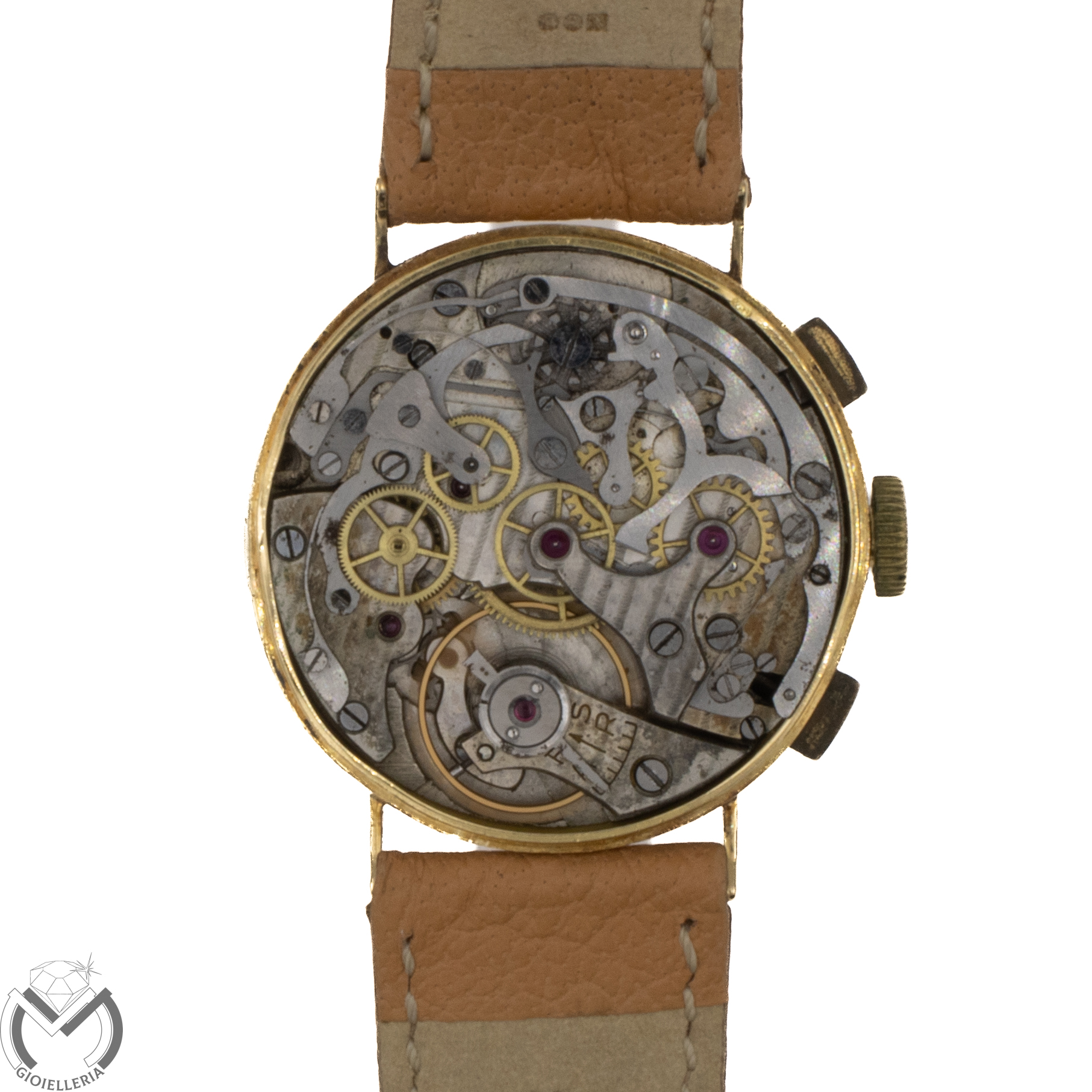 Orologio Cronografo ARCHES Vintage Landeron 39 Oro 18 kt 750 carica manuale uomo 308vv26 - immagine 8
